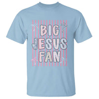 Big Jesus Fan T Shirt Striped Preppy Christian Believer Faith God Religious Gifts