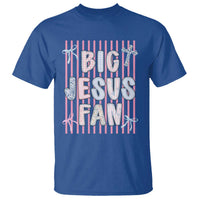 Big Jesus Fan T Shirt Striped Preppy Christian Believer Faith God Religious Gifts