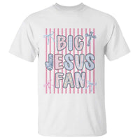 Big Jesus Fan T Shirt Striped Preppy Christian Believer Faith God Religious Gifts