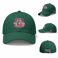 Alpha Male Baseball Cap Funny Cat Kitten Meme Rainbow Floral