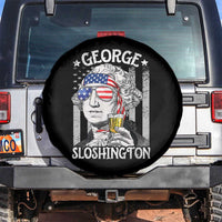 Funny 4th of July George Sloshington Washington Spare Tire Cover Retro America Flag - Wonder Print Shop