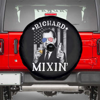 Funny 4th of July Spare Tire Cover Richard Mixin Patriotic Nixon Bartender American Flag - Wonder Print Shop