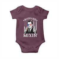 Funny 4th of July Baby Onesie Richard Mixin Patriotic Nixon Bartender American Flag - Wonder Print Shop