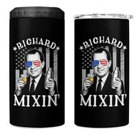 Funny 4th of July 4 in 1 Can Cooler Tumbler Richard Mixin Patriotic Nixon Bartender American Flag - Wonder Print Shop