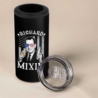 Funny 4th of July 4 in 1 Can Cooler Tumbler Richard Mixin Patriotic Nixon Bartender American Flag - Wonder Print Shop