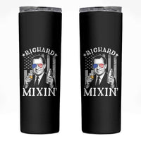 Funny 4th of July Skinny Tumbler Richard Mixin Patriotic Nixon Bartender American Flag - Wonder Print Shop