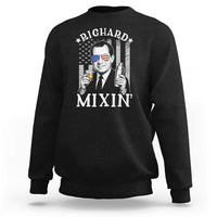 Funny 4th of July Sweatshirt Richard Mixin Patriotic Nixon Bartender American Flag - Wonder Print Shop