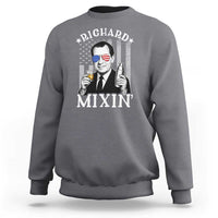 Funny 4th of July Sweatshirt Richard Mixin Patriotic Nixon Bartender American Flag - Wonder Print Shop