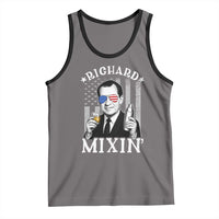 Funny 4th of July Tank Top Richard Mixin Patriotic Nixon Bartender American Flag - Wonder Print Shop