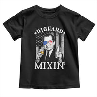 Funny 4th of July Toddler T Shirt Richard Mixin Patriotic Nixon Bartender American Flag - Wonder Print Shop