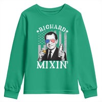 Funny 4th of July Youth Sweatshirt Richard Mixin Patriotic Nixon Bartender American Flag - Wonder Print Shop