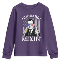 Funny 4th of July Youth Sweatshirt Richard Mixin Patriotic Nixon Bartender American Flag - Wonder Print Shop