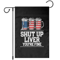 Beer American Flag 4th of July Garden Flag Merica Drinking USA Shut Up Liver You Are Fine - Wonder Print Shop