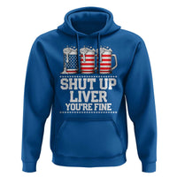 Beer American Flag 4th of July Hoodie Merica Drinking USA Shut Up Liver You Are Fine - Wonder Print Shop