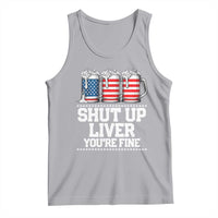 Beer American Flag 4th of July Tank Top Merica Drinking USA Shut Up Liver You Are Fine - Wonder Print Shop