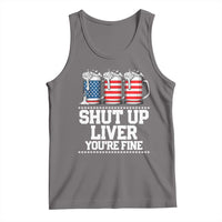 Beer American Flag 4th of July Tank Top Merica Drinking USA Shut Up Liver You Are Fine - Wonder Print Shop