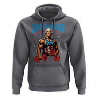 Funny George Washington Gym Hoodie Muscular Flex Workout 4th of July - Wonder Print Shop