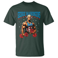 Funny George Washington Gym T Shirt Muscular Flex Workout 4th of July - Wonder Print Shop