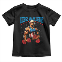 Funny George Washington Gym Toddler T Shirt Muscular Flex Workout 4th of July - Wonder Print Shop