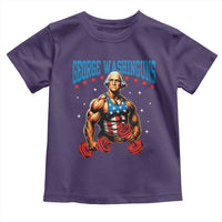 Funny George Washington Gym Toddler T Shirt Muscular Flex Workout 4th of July - Wonder Print Shop