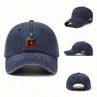 Funny George Washington Gym Washed Cotton Baseball Cap Muscular Flex Workout 4th of July