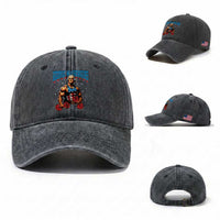 Funny George Washington Gym Washed Cotton Baseball Cap Muscular Flex Workout 4th of July