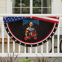 Funny George Washington Gym Patriotic Fan Flag Muscular Flex Workout 4th of July