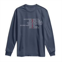 Hamilton Eliza Jefferson Angelica & Burr Names Long Sleeve Shirt - Wonder Print Shop
