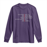 Hamilton Eliza Jefferson Angelica & Burr Names Long Sleeve Shirt - Wonder Print Shop