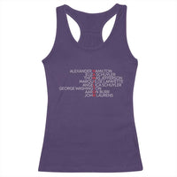 Hamilton Eliza Jefferson Angelica & Burr Names Racerback Tank Top - Wonder Print Shop