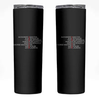 Hamilton Eliza Jefferson Angelica & Burr Names Skinny Tumbler - Wonder Print Shop