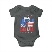 All American Bruh Patriotic 4th Of July Baby Onesie USA Flag Sunglasses Teens Kids - Wonder Print Shop