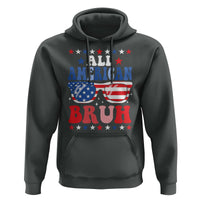 All American Bruh Patriotic 4th Of July Hoodie USA Flag Sunglasses Teens Kids - Wonder Print Shop