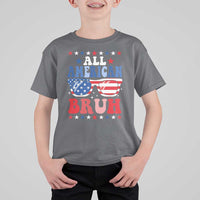 All American Bruh Patriotic 4th Of July T Shirt For Kid USA Flag Sunglasses Teens Kids - Wonder Print Shop