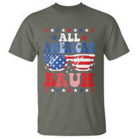All American Bruh Patriotic 4th Of July T Shirt USA Flag Sunglasses Teens Kids - Wonder Print Shop
