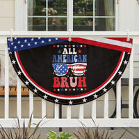 All American Bruh 4th Of July Patriotic Fan Flag USA Flag Sunglasses Teens Kids