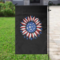 Sunflower American Flag Garden Flag Floral USA 4th of July Merica - Wonder Print Shop