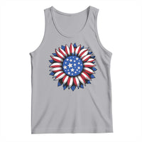 Sunflower American Flag Tank Top Floral USA 4th of July Merica - Wonder Print Shop