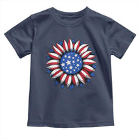 Sunflower American Flag Toddler T Shirt Floral USA 4th of July Merica - Wonder Print Shop