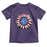 Sunflower American Flag Toddler T Shirt Floral USA 4th of July Merica - Wonder Print Shop