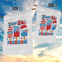 4th of July American Flag Popsicle Garden Flag Tastes Like Freedom Patriotic Funny - Wonder Print Shop