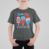 4th of July American Flag Popsicle T Shirt For Kid Tastes Like Freedom Patriotic Funny - Wonder Print Shop
