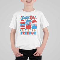 4th of July American Flag Popsicle T Shirt For Kid Tastes Like Freedom Patriotic Funny - Wonder Print Shop