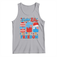 4th of July American Flag Popsicle Tank Top Tastes Like Freedom Patriotic Funny - Wonder Print Shop
