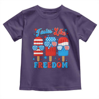 4th of July American Flag Popsicle Toddler T Shirt Tastes Like Freedom Patriotic Funny - Wonder Print Shop