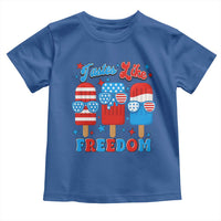 4th of July American Flag Popsicle Toddler T Shirt Tastes Like Freedom Patriotic Funny - Wonder Print Shop