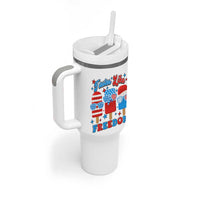 4th of July American Flag Popsicle Tumbler With Handle Tastes Like Freedom Patriotic Funny - Wonder Print Shop