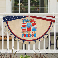 4th of July American Flag Popsicle Patriotic Fan Flag Tastes Like Freedom Funny