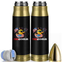 Funny July 4th Bullet Tumbler Patriotic Duck Firequacker American Flag - Wonder Print Shop