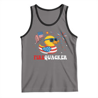 Funny July 4th Tank Top Patriotic Duck Firequacker American Flag - Wonder Print Shop